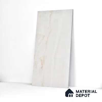 Marble Floor & Wall Tile TL 05810 Gravier Beige Pearl 2 ft x 4 ft Vitrified High Gloss Finish - 9 mm | 8 Random Design | Suitable for Living Room, Bedroom, Bathroom
