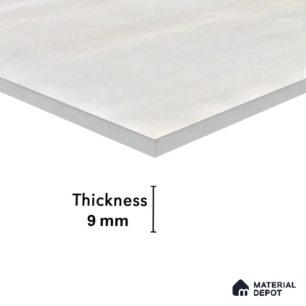 Marble Floor & Wall Tile TL 05810 Gravier Beige Pearl 2 ft x 4 ft Vitrified High Gloss Finish - 9 mm | 8 Random Design | Suitable for Living Room, Bedroom, Bathroom