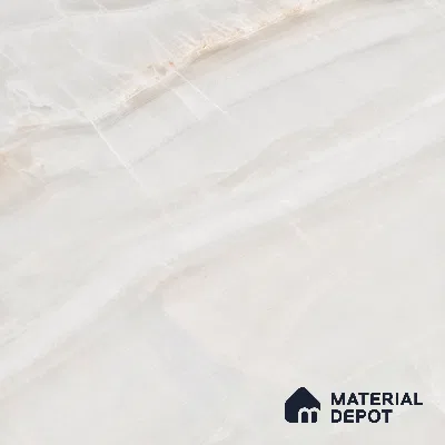 Marble Floor & Wall Tile TL 05810 Gravier Beige Pearl 2 ft x 4 ft Vitrified High Gloss Finish - 9 mm | 8 Random Design | Suitable for Living Room, Bedroom, Bathroom