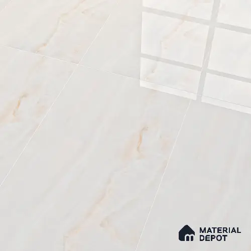 Marble Floor & Wall Tile TL 05810 Gravier Beige Pearl 2 ft x 4 ft Vitrified High Gloss Finish - 9 mm | 8 Random Design | Suitable for Living Room, Bedroom, Bathroom