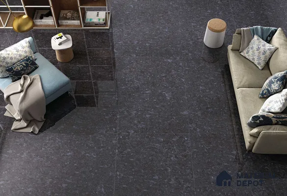 Marble Floor & Wall Tile TL 05820 Gravier Cobalt Jewel 2 ft x 4 ft Vitrified High Gloss Finish - 9 mm | 4 Random Design | Suitable for Living Room, Bedroom, Bathroom (Sample)