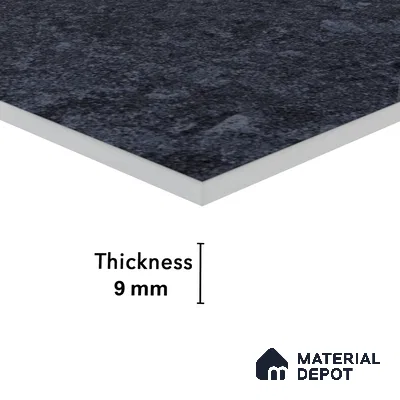 Marble Floor & Wall Tile TL 05820 Gravier Cobalt Jewel 2 ft x 4 ft Vitrified High Gloss Finish - 9 mm | 4 Random Design | Suitable for Living Room, Bedroom, Bathroom (Sample)
