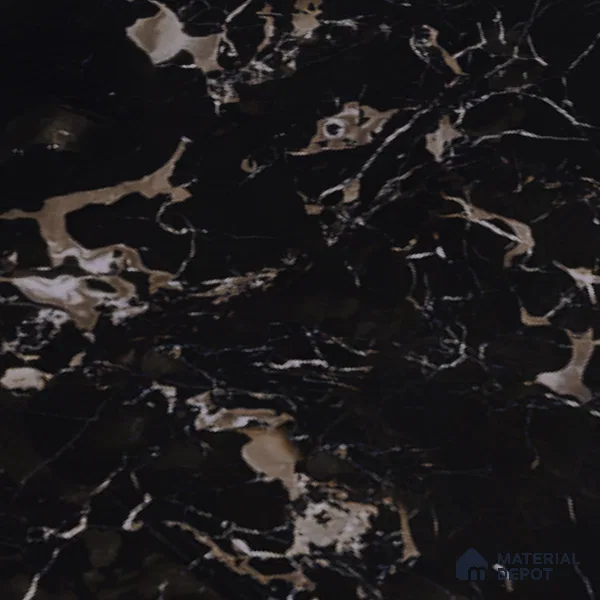 Marble Floor & Wall Tile TL 05819 B Gravier Galaxy Silver 2 ft x 4 ft Vitrified High Gloss Finish - 9 mm | 6 Random Design | Suitable for Living Room, Bedroom, Bathroom