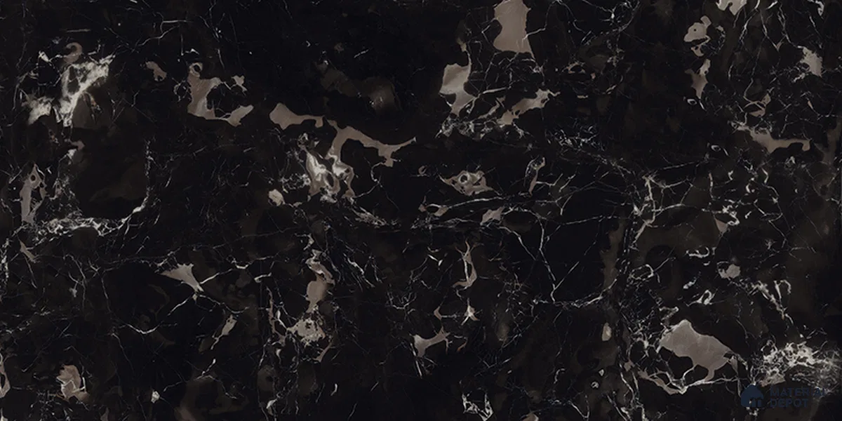 Marble Floor & Wall Tile TL 05819 B Gravier Galaxy Silver 2 ft x 4 ft Vitrified High Gloss Finish - 9 mm | 6 Random Design | Suitable for Living Room, Bedroom, Bathroom