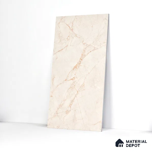 Carving Floor & Wall Tile TL 05800 C Gravier Nebula Ivory 2 ft x 4 ft Vitrified Carving Matte Finish - 9 mm | 10 Random Design | Suitable for Living Room, Bedroom, Bathroom (Sample)