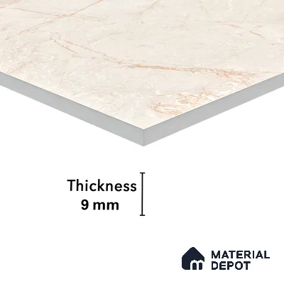 Carving Floor & Wall Tile TL 05800 C Gravier Nebula Ivory 2 ft x 4 ft Vitrified Carving Matte Finish - 9 mm | 10 Random Design | Suitable for Living Room, Bedroom, Bathroom (Sample)