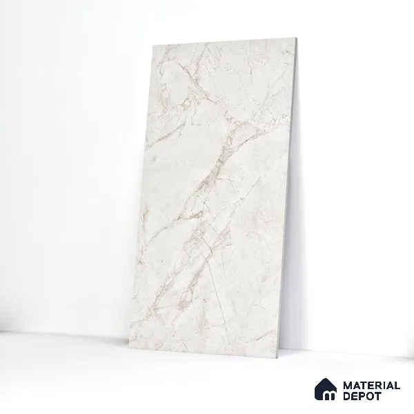 Carving Floor & Wall Tile TL 05800 Gravier Nebula Silver 2 ft x 4 ft Vitrified Carving Matte Finish - 9 mm | 10 Random Design | Suitable for Living Room, Bedroom, Bathroom (Sample)