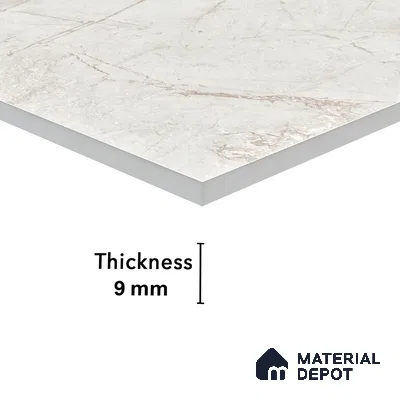 Carving Floor & Wall Tile TL 05800 Gravier Nebula Silver 2 ft x 4 ft Vitrified Carving Matte Finish - 9 mm | 10 Random Design | Suitable for Living Room, Bedroom, Bathroom (Sample)