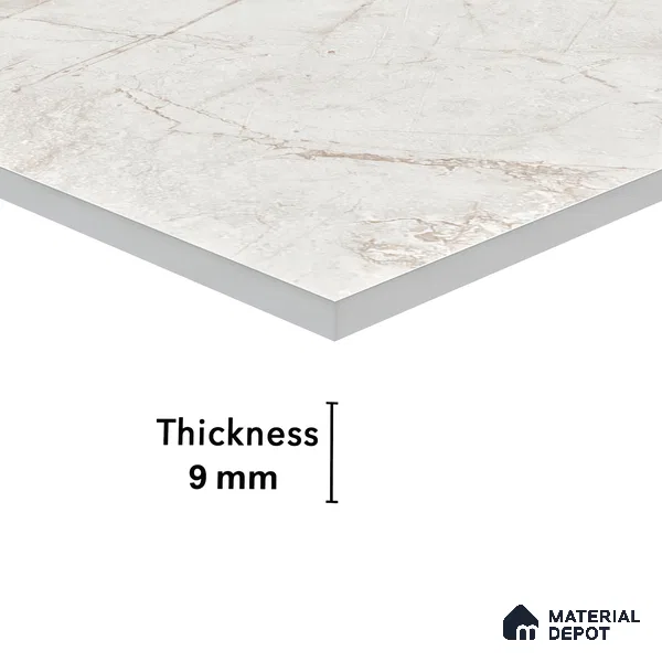 Carving Floor & Wall Tile TL 05800 Gravier Nebula Silver 2 ft x 4 ft Vitrified Carving Matte Finish - 9 mm | 10 Random Design | Suitable for Living Room, Bedroom, Bathroom (Sample)