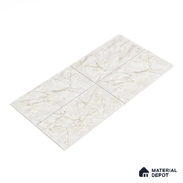 Carving Floor & Wall Tile TL 05800 Gravier Nebula Silver 2 ft x 4 ft Vitrified Carving Matte Finish - 9 mm | 10 Random Design | Suitable for Living Room, Bedroom, Bathroom (Sample)