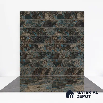 Marble Wall Tile TL 05459 B Obsidian Aqua Decor 2 ft x 4 ft Vitrified High Gloss Finish - 9 mm | Suitable for Living Room, Bedroom, Bathroom, Kitchen