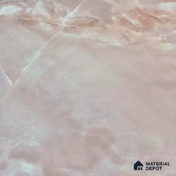 Marble Floor & Wall Tile TL 05818 B Gravier Blush Onyx 2 ft x 4 ft Vitrified Glossy Finish - 9 mm | 10 Random Design | Suitable for Living Room, Bedroom, Bathroom
