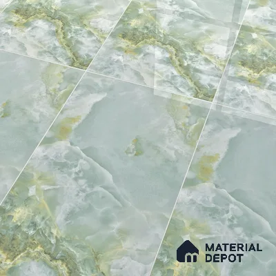 Marble Floor & Wall Tile TL 05818 E Gravier Onyx Olive 2 ft x 4 ft Vitrified Matte Finish - 9 mm |  | Suitable for Living Room, Bedroom, Bathroom