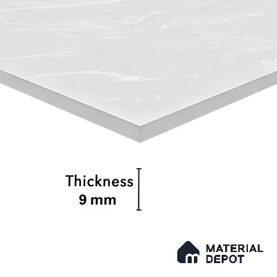 Marble Floor & Wall Tile TL 05812 Gravier Soft Pearl 2 ft x 4 ft Vitrified Glossy Finish - 9 mm | 4 Random Design | Suitable for Living Room, Bedroom, Bathroom (Sample)