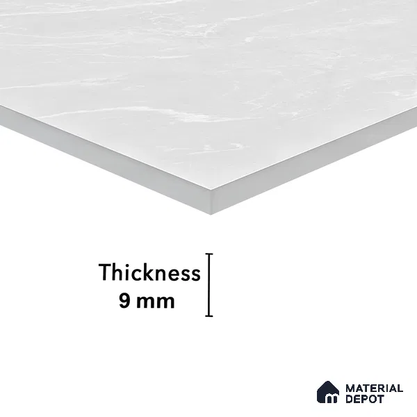 Marble Floor & Wall Tile TL 05812 Gravier Soft Pearl 2 ft x 4 ft Vitrified Glossy Finish - 9 mm | 4 Random Design | Suitable for Living Room, Bedroom, Bathroom (Sample)