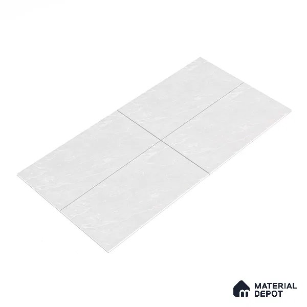 Marble Floor & Wall Tile TL 05812 Gravier Soft Pearl 2 ft x 4 ft Vitrified Glossy Finish - 9 mm | 4 Random Design | Suitable for Living Room, Bedroom, Bathroom (Sample)