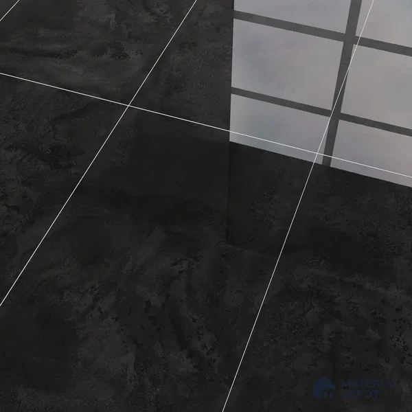 Marble Wall Tile TL 05461 C Soul Nero 2 ft x 4 ft Vitrified High Gloss Finish - 9 mm | 6 Random Design | Suitable for Living Room, Bedroom, Bathroom, Kitchen (Sample)