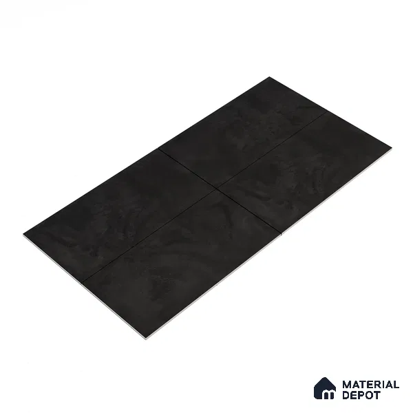 Marble Wall Tile TL 05461 C Soul Nero 2 ft x 4 ft Vitrified High Gloss Finish - 9 mm | 6 Random Design | Suitable for Living Room, Bedroom, Bathroom, Kitchen (Sample)