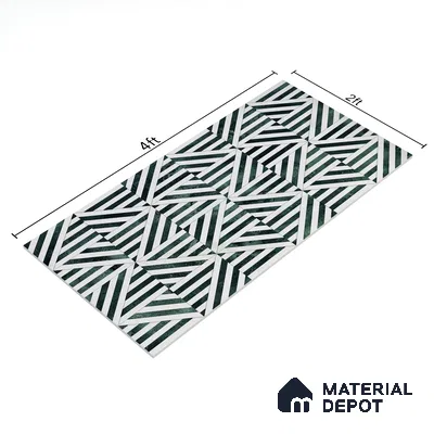 Geometric Wall Tile TL 05461 E Gravier Soul Bianco Decor 2 ft x 4 ft Vitrified High Gloss Finish - 9 mm | Suitable for Living Room, Bedroom, Bathroom (Sample)