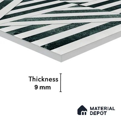Geometric Wall Tile TL 05461 E Gravier Soul Bianco Decor 2 ft x 4 ft Vitrified High Gloss Finish - 9 mm | Suitable for Living Room, Bedroom, Bathroom (Sample)