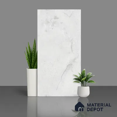 Marble Wall Tile TL 05461 Soul Bianco 2 ft x 4 ft Vitrified High Gloss Finish - 9 mm | 6 Random Design | Suitable for Living Room, Bedroom, Bathroom, Kitchen (Sample)