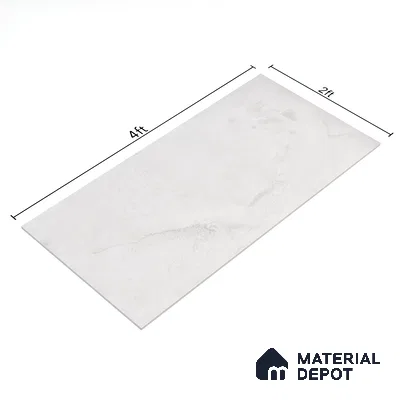 Marble Wall Tile TL 05461 Soul Bianco 2 ft x 4 ft Vitrified High Gloss Finish - 9 mm | 6 Random Design | Suitable for Living Room, Bedroom, Bathroom, Kitchen (Sample)