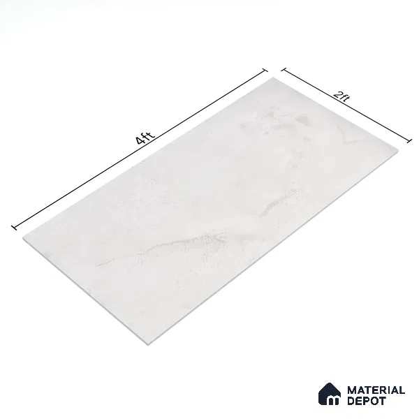 Marble Wall Tile TL 05461 Soul Bianco 2 ft x 4 ft Vitrified High Gloss Finish - 9 mm | 6 Random Design | Suitable for Living Room, Bedroom, Bathroom, Kitchen (Sample)
