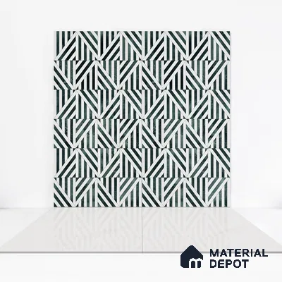 Marble Wall Tile TL 05461 Soul Bianco 2 ft x 4 ft Vitrified High Gloss Finish - 9 mm | 6 Random Design | Suitable for Living Room, Bedroom, Bathroom, Kitchen (Sample)