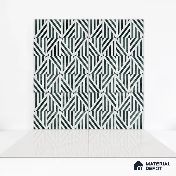 Marble Wall Tile TL 05461 Soul Bianco 2 ft x 4 ft Vitrified High Gloss Finish - 9 mm | 6 Random Design | Suitable for Living Room, Bedroom, Bathroom, Kitchen (Sample)