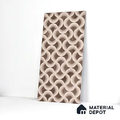 Highlighter Wall Tile TL 05460 C Soul Brown Decor 2 ft x 4 ft Vitrified High Gloss Finish - 9 mm | Suitable for Living Room, Bedroom, Bathroom, Kitchen