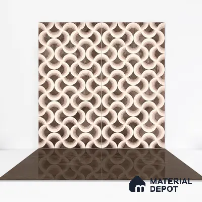 Highlighter Wall Tile TL 05460 C Soul Brown Decor 2 ft x 4 ft Vitrified High Gloss Finish - 9 mm | Suitable for Living Room, Bedroom, Bathroom, Kitchen