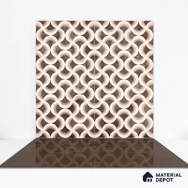 Highlighter Wall Tile TL 05460 C Soul Brown Decor 2 ft x 4 ft Vitrified High Gloss Finish - 9 mm | Suitable for Living Room, Bedroom, Bathroom, Kitchen