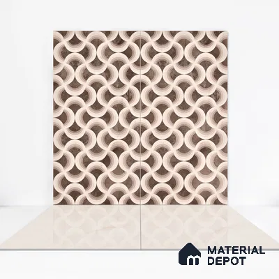 Marble Wall Tile TL 05460 Soul Carmen 2 ft x 4 ft Vitrified High Gloss Finish - 9 mm | 6 Random Design | Suitable for Living Room, Bedroom, Bathroom, Kitchen (Sample)