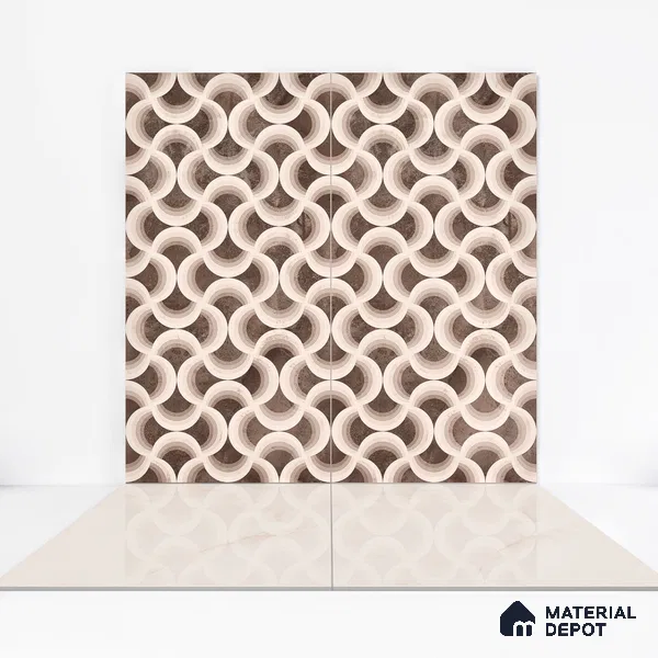 Marble Wall Tile TL 05460 Soul Carmen 2 ft x 4 ft Vitrified High Gloss Finish - 9 mm | 6 Random Design | Suitable for Living Room, Bedroom, Bathroom, Kitchen (Sample)