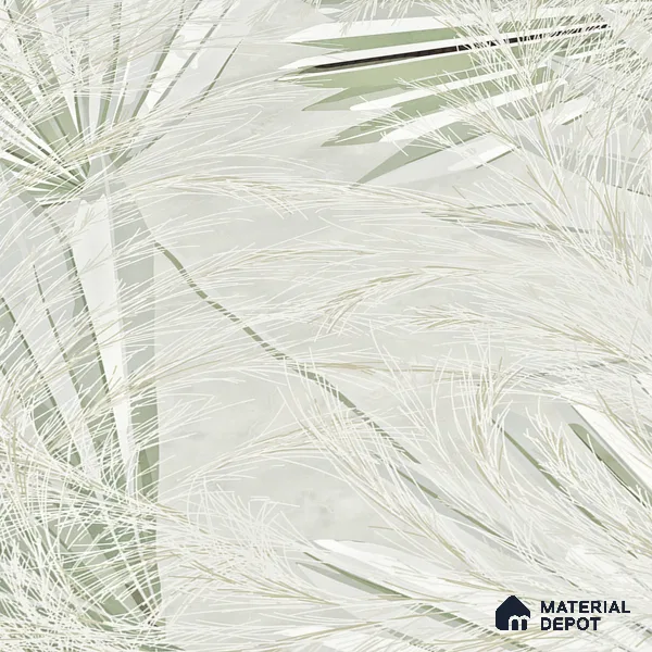 Floral Wall Tile TL 05813 B Gravier Verdant Mist Decor 2 ft x 4 ft Vitrified High Gloss Finish - 9 mm | Suitable for Living Room, Bedroom, Bathroom (Sample)