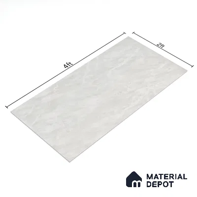 Marble Floor & Wall Tile TL 05813 Gravier Verdant Mist 2 ft x 4 ft Vitrified High Gloss Finish - 9 mm | 6 Random Design | Suitable for Living Room, Bedroom, Bathroom (Sample)