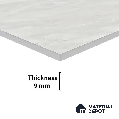 Marble Floor & Wall Tile TL 05813 Gravier Verdant Mist 2 ft x 4 ft Vitrified High Gloss Finish - 9 mm | 6 Random Design | Suitable for Living Room, Bedroom, Bathroom (Sample)