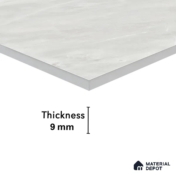 Marble Floor & Wall Tile TL 05813 Gravier Verdant Mist 2 ft x 4 ft Vitrified High Gloss Finish - 9 mm | 6 Random Design | Suitable for Living Room, Bedroom, Bathroom (Sample)