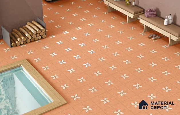Subway Floor & Wall Tile TL 11519 Fossil 8 inc x 8 inc Anti Skid Vitrified Whitebody Digimatt Finish - 8.5 mm | Suitable for Kitchen & Bathroom | Minimum 3 mm Spacer is Mandatory