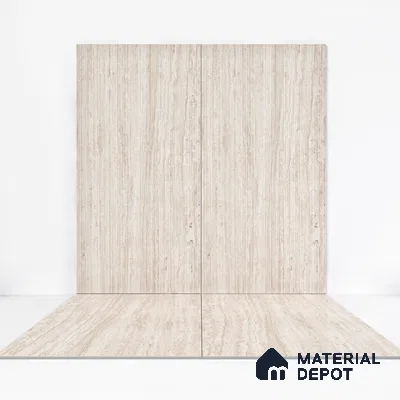 Stone Floor & Wall Tile TL 05815 B Gravier Soft Travertine 2 ft x 4 ft Vitrified Lush Matte Finish - 9 mm | 6 Random Design | Suitable for Living Room, Bathroom & Office
