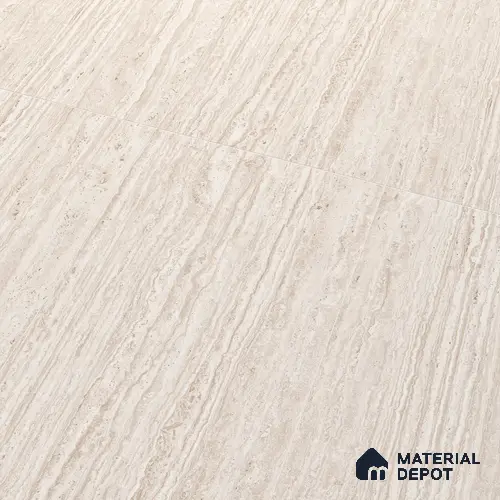 Stone Floor & Wall Tile TL 05815 B Gravier Soft Travertine 2 ft x 4 ft Vitrified Lush Matte Finish - 9 mm | 6 Random Design | Suitable for Living Room, Bedroom, Bathroom