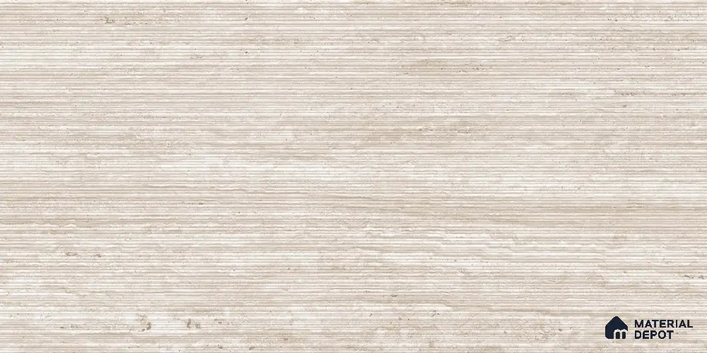 Punch Wall Tile TL 05815 Gravier Soft Travertine Decor 2 ft x 4 ft Vitrified Lush Matte Finish - 9 mm | Suitable for Living Room, Bedroom, Bathroom