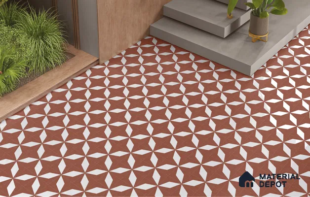 Subway Floor & Wall Tile TL 11524 Sedona 8 inc x 8 inc Anti Skid Vitrified Whitebody Digimatt Finish - 8.5 mm | Suitable for Kitchen & Bathroom | Minimum 3 mm Spacer is Mandatory