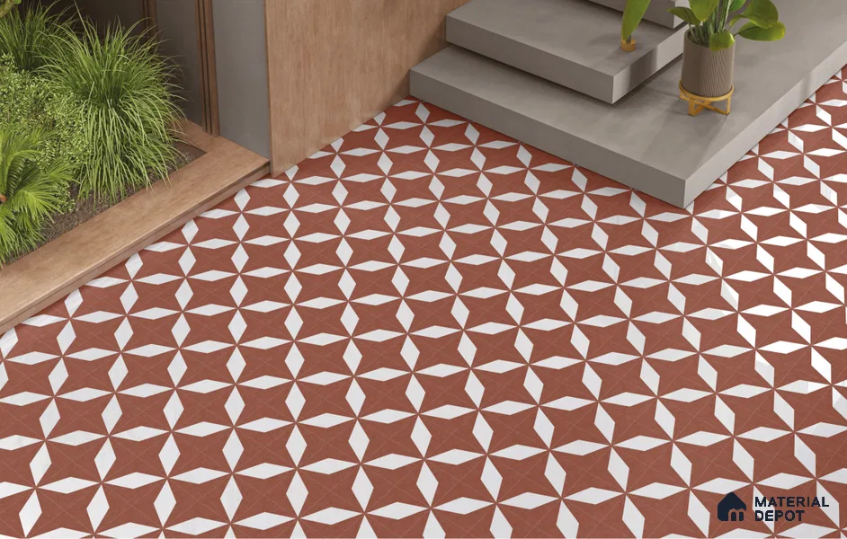 Subway Floor & Wall Tile TL 11524 Sedona 8 inc x 8 inc Anti Skid Vitrified Whitebody Digimatt Finish - 8.5 mm | Suitable for Kitchen & Bathroom | Minimum 3 mm Spacer is Mandatory
