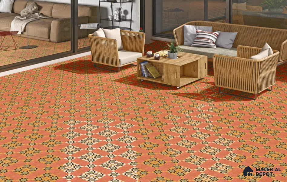 Subway Floor & Wall Tile TL 11525 Unika 8 inc x 8 inc Anti Skid Vitrified Whitebody Digimatt Finish - 8.5 mm | Suitable for Kitchen & Bathroom | Minimum 3 mm Spacer is Mandatory