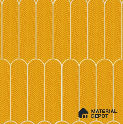 Subway Wall Tile TL 10742 E Feather Series  Honey Shine 1 ft x 3 in Ceramic Glossy Finish - 10 mm | Suitable for Highlighter Walls, Foyer, Bathroom, Kitchen Wall & Backsplashes