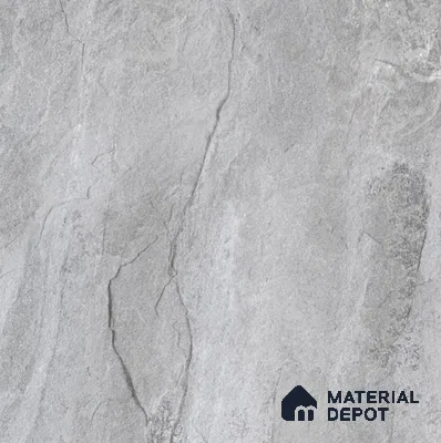 Silver Stone  Tile TL 09077 C  Quartzite Silver 16 inch x 16 inch Vitrified Carving Matte Finish - 12 mm |  | Suitable for Parking, Terrace | Pattern Alignment May Vary | 2-3 mm Spacer is Mandatory