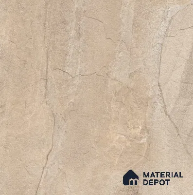 Beige Stone  Tile TL 09077  Quartzite Amber 16 inch x 16 inch Vitrified Carving Matte Finish - 12 mm |  | Suitable for Parking, Terrace | Pattern Alignment May Vary | 2-3 mm Spacer is Mandatory
