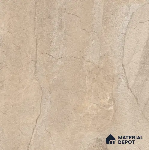 Beige Stone Tile TL 09077 Quartzite Amber 16 inch x 16 inch Vitrified Carving Matte Finish - 12 mm | | Suitable for Parking, Terrace | Pattern Alignment May Vary | 2-3 mm Spacer is Mandatory