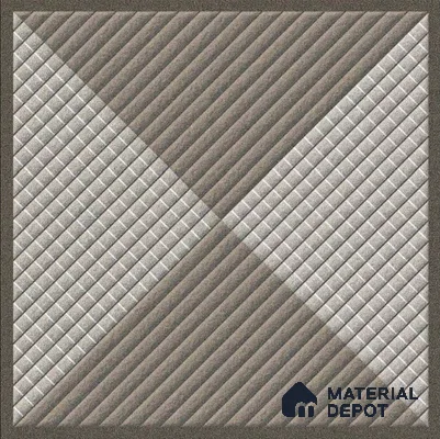 Multi Colour Stone Tile TL 09060  9138 16 inch x 16 inch Vitrified Carving Matte Finish - 12 mm |  | Suitable for Parking, Terrace | Pattern Alignment May Vary | 2-3 mm Spacer is Mandatory